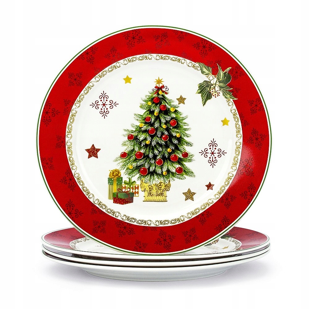 Vianočný dezertný tanier z porcelánu Stromček 19cm