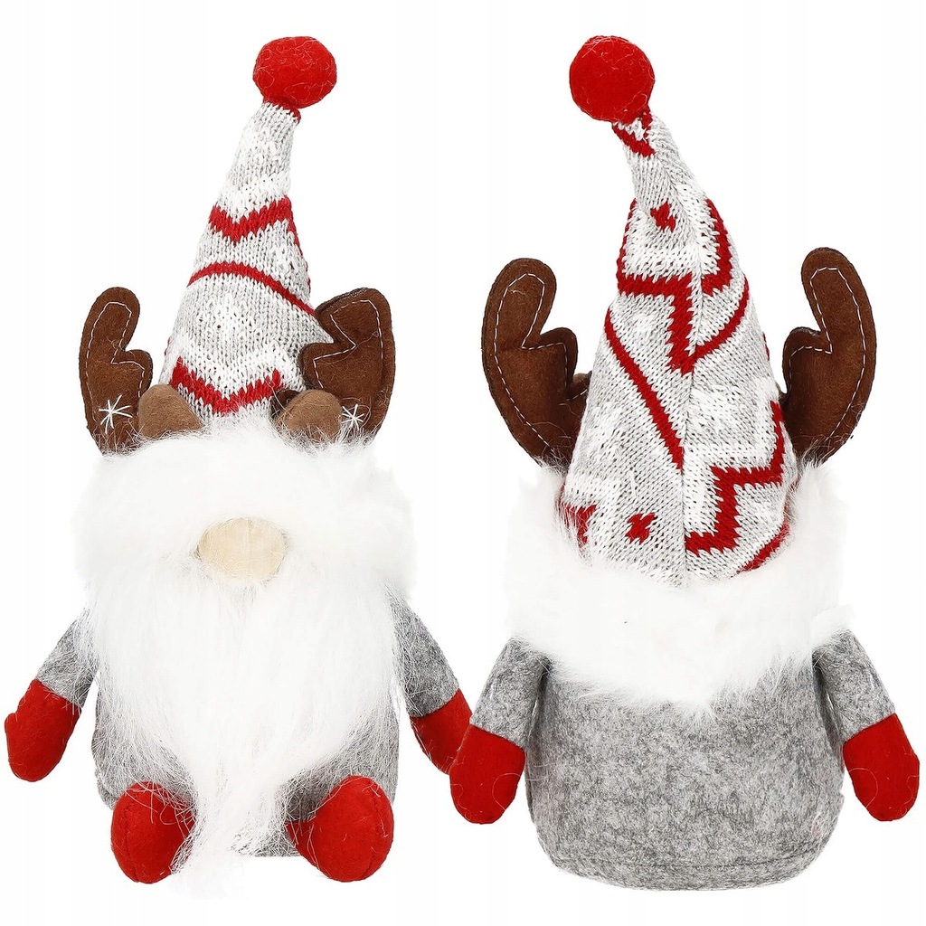 Vianočný škriatok s bielou bradou 27cm 2