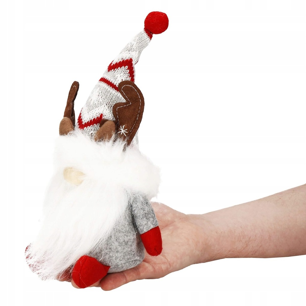 Vianočný škriatok s bielou bradou 27cm 4