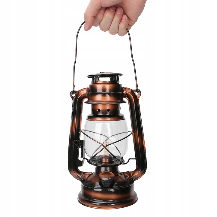 Lampáš na petrolej mosadznej farby 27,5cm