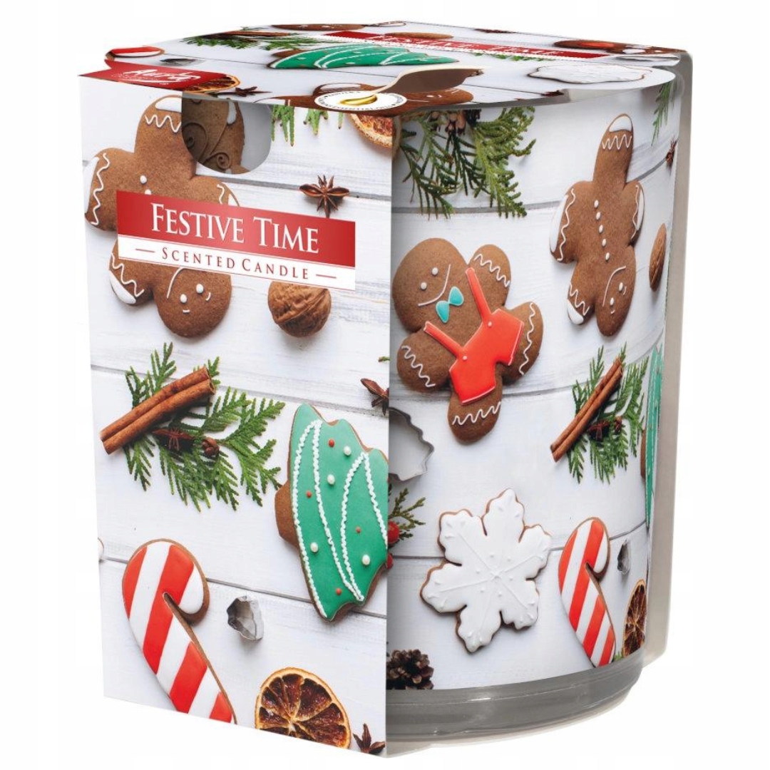 Vianočná sviečka v skle Festive Time 100g