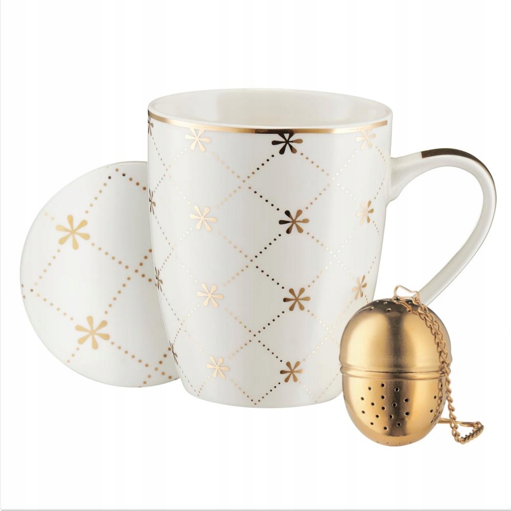 Hrnček Villa Italia FABIOLA bielo zlatý 350ml
