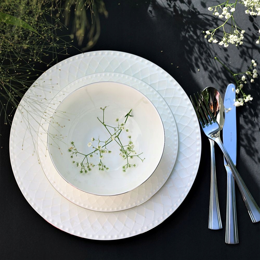 Tanier porcelánový biely Roma Platina 27cm 4