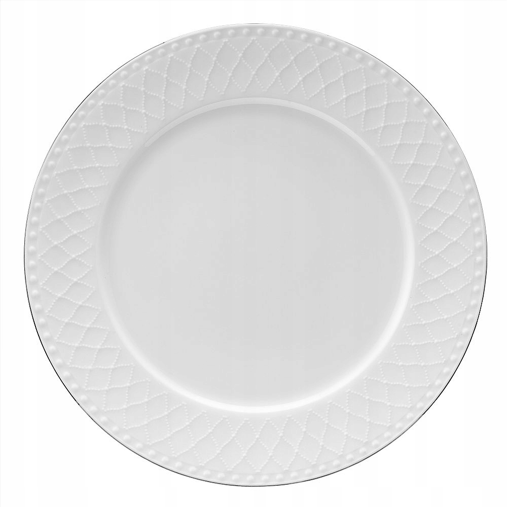 Tanier porcelánový biely Roma Platina 27cm