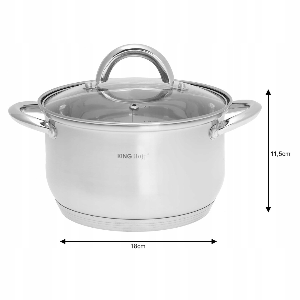 Sada hrncov Kighoff Elegance striebornej farby, 6-dielna 4