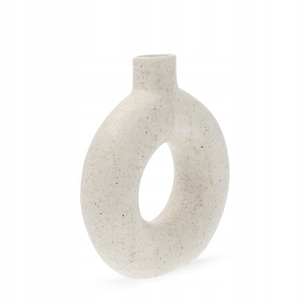 Váza na kvety bielej farby, 19cm 2