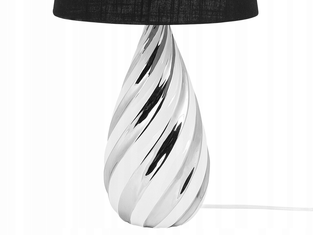Stolná lampa čiernej a striebornej farby, 65cm 2