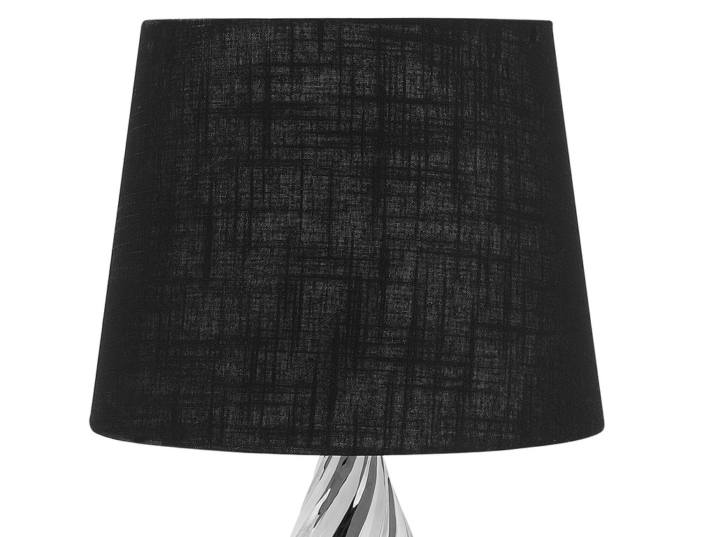 Stolná lampa čiernej a striebornej farby, 65cm 3