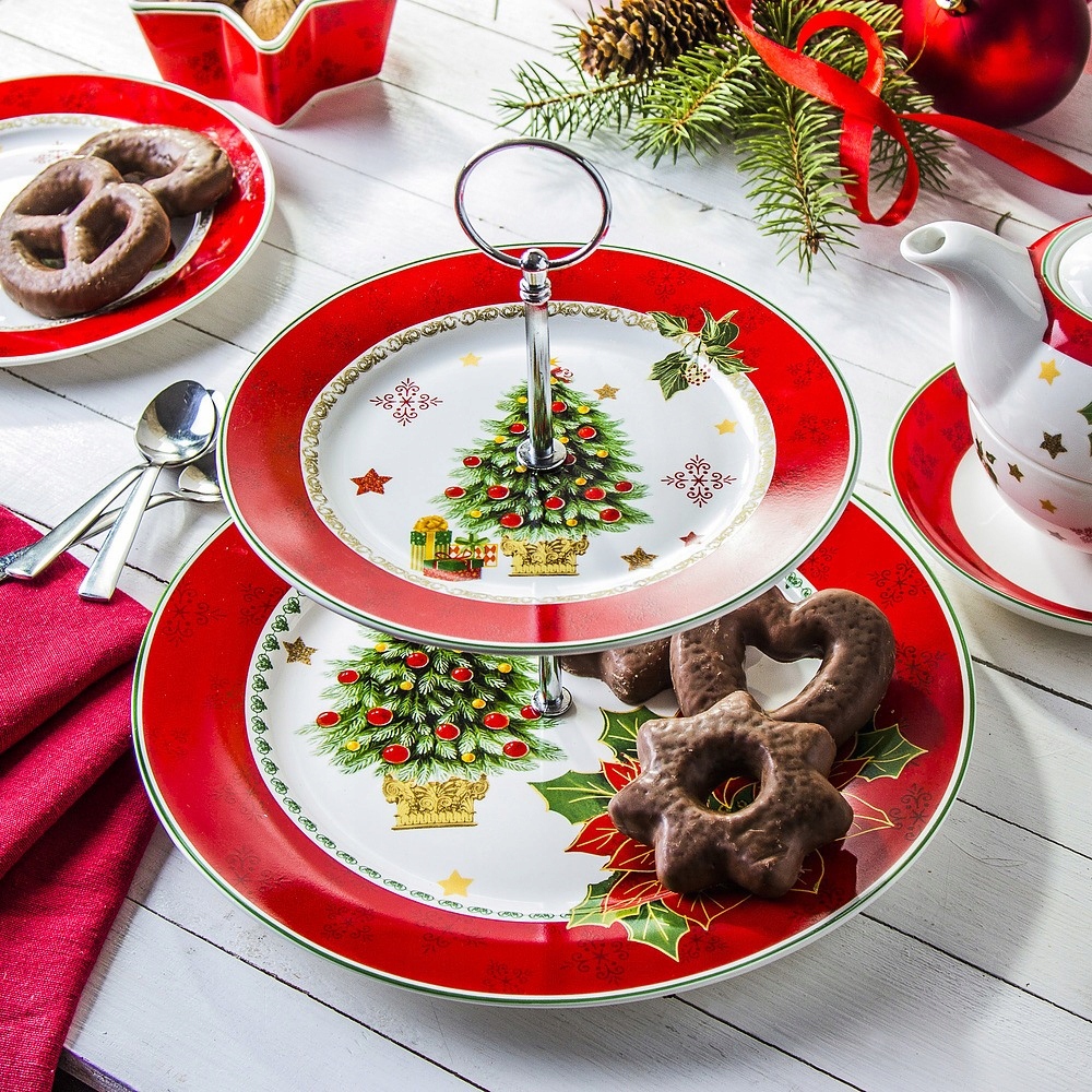 Vianočná servírovacia misa Marco Polo MERRY CHRISTMAS 27cm B