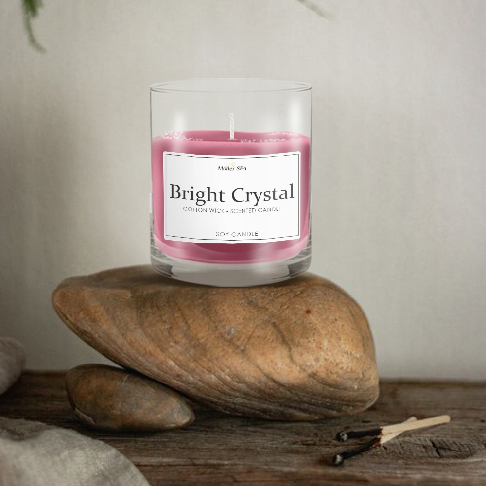Sójová sviečka s vôňou parfému Möller SPA Brigh Crystal 400g