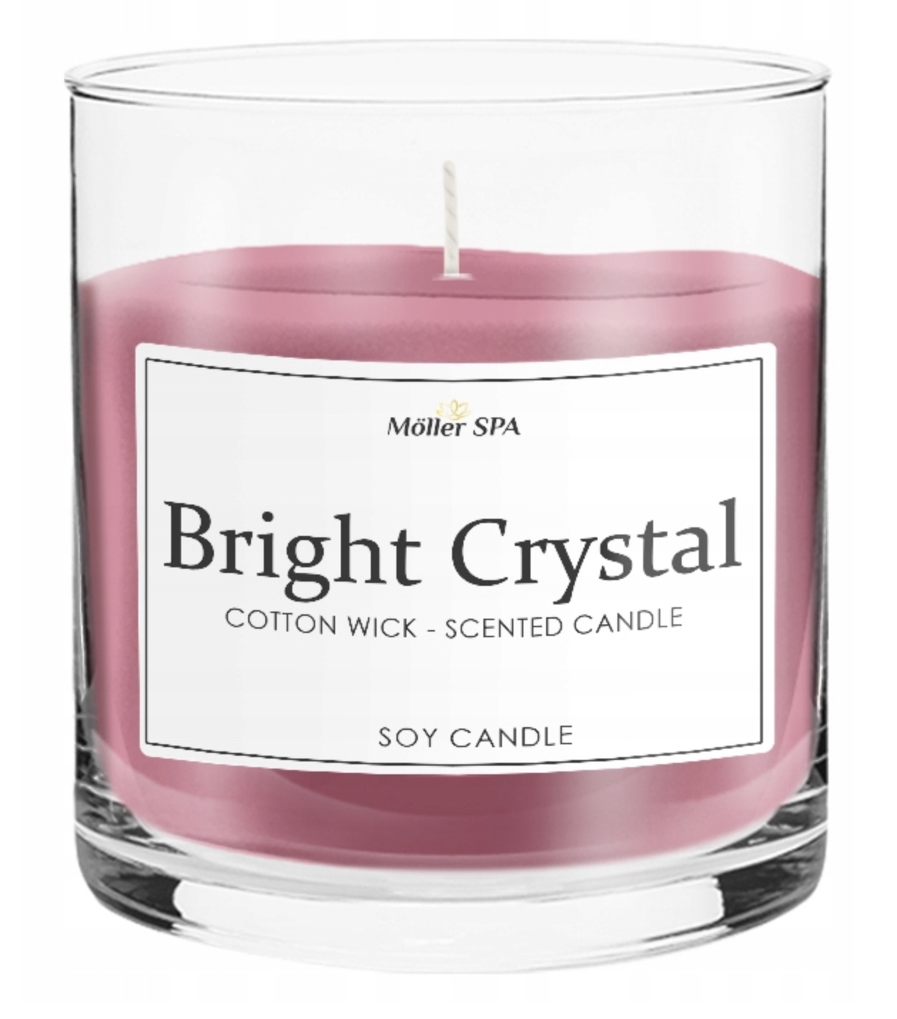 Sójová sviečka s vôňou parfému Möller SPA Brigh Crystal 400g