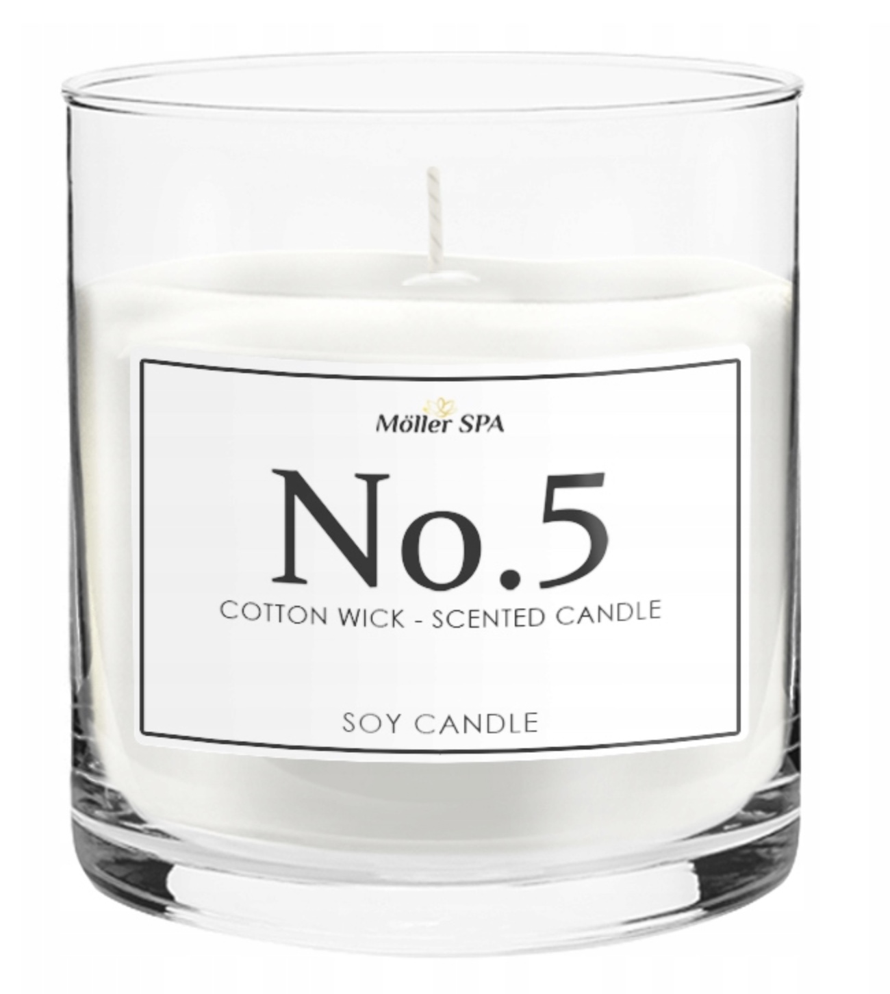 Sójová sviečka s vôňou parfému Möller SPA No.5 400g