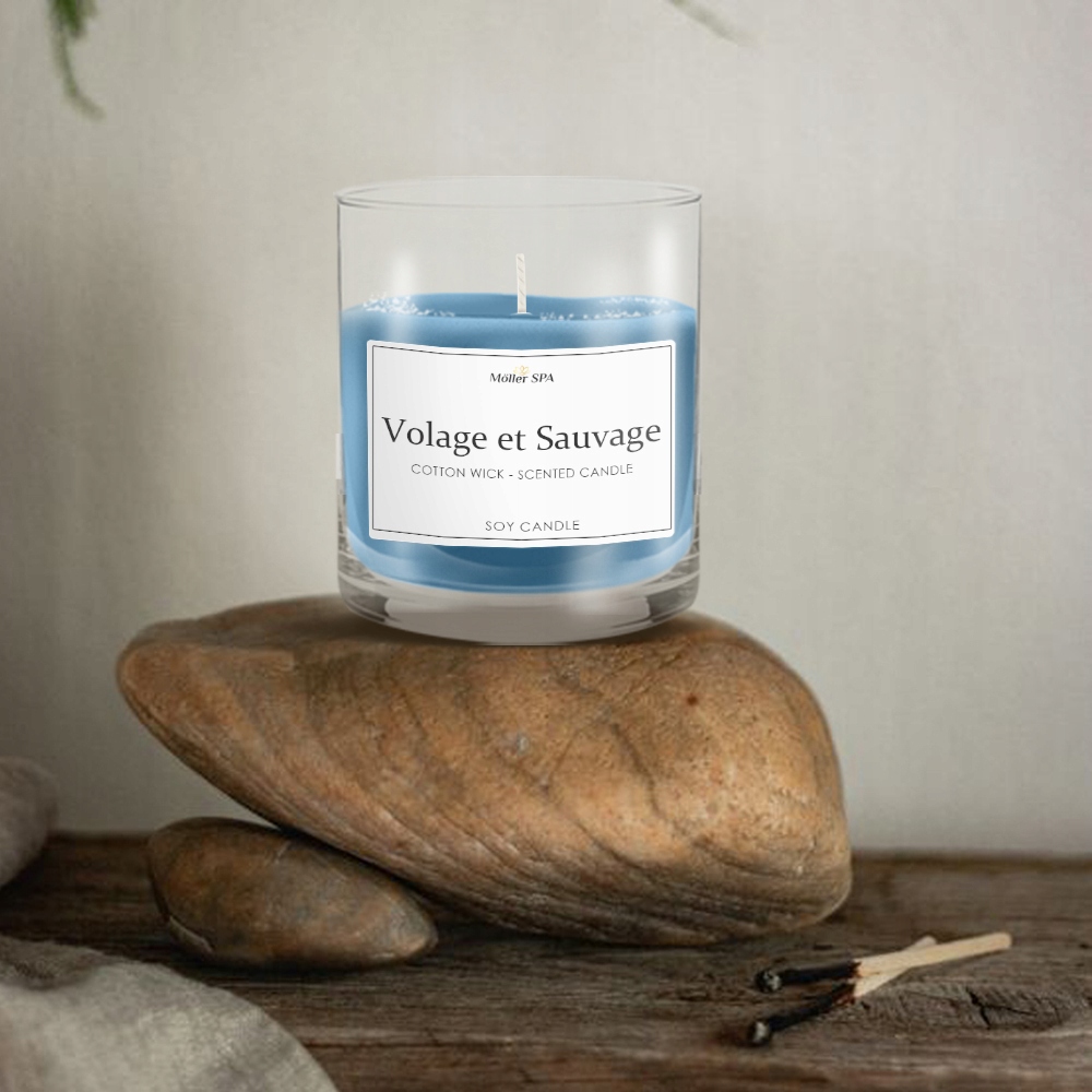 Sójová sviečka s vôňou parfému Möller SPA Volage et Sauvage 400g