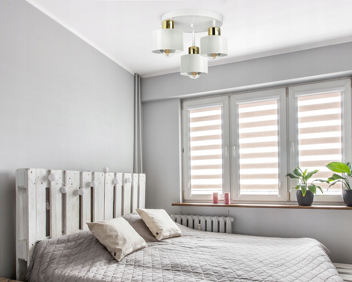 Stropná lampa Luxolar bielo zlatá B