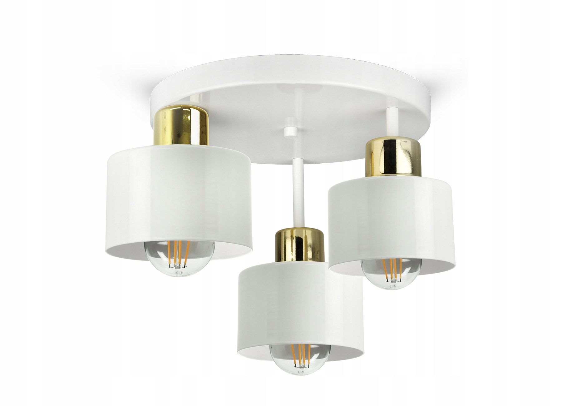 Stropná lampa Luxolar bielo zlatá