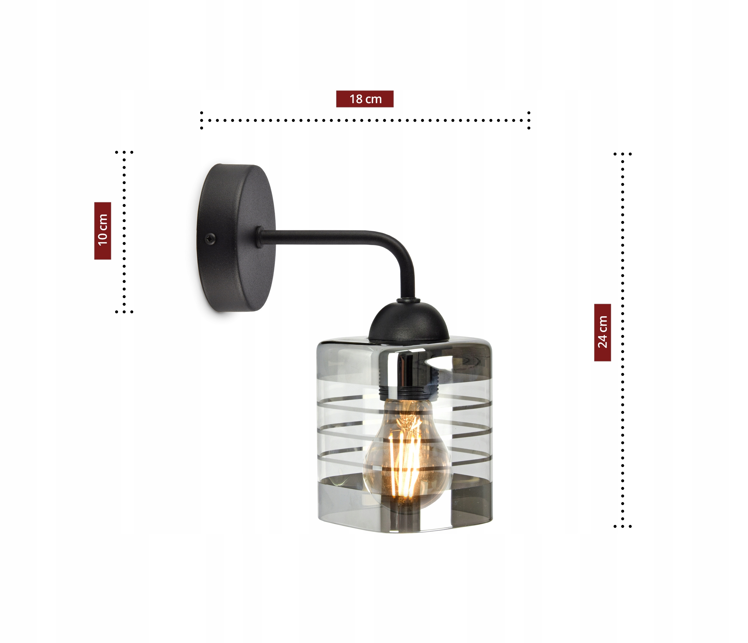 Nástenná lampa Luxolar II čierna B