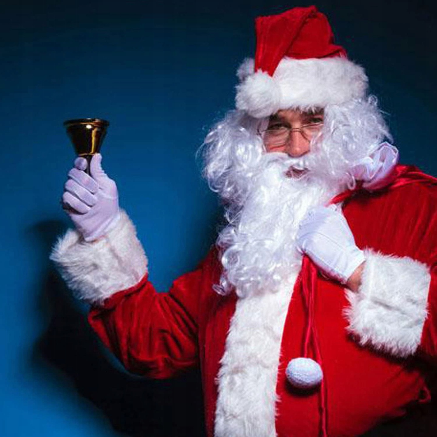 Santa Clausov zvonček zlatej farby 2